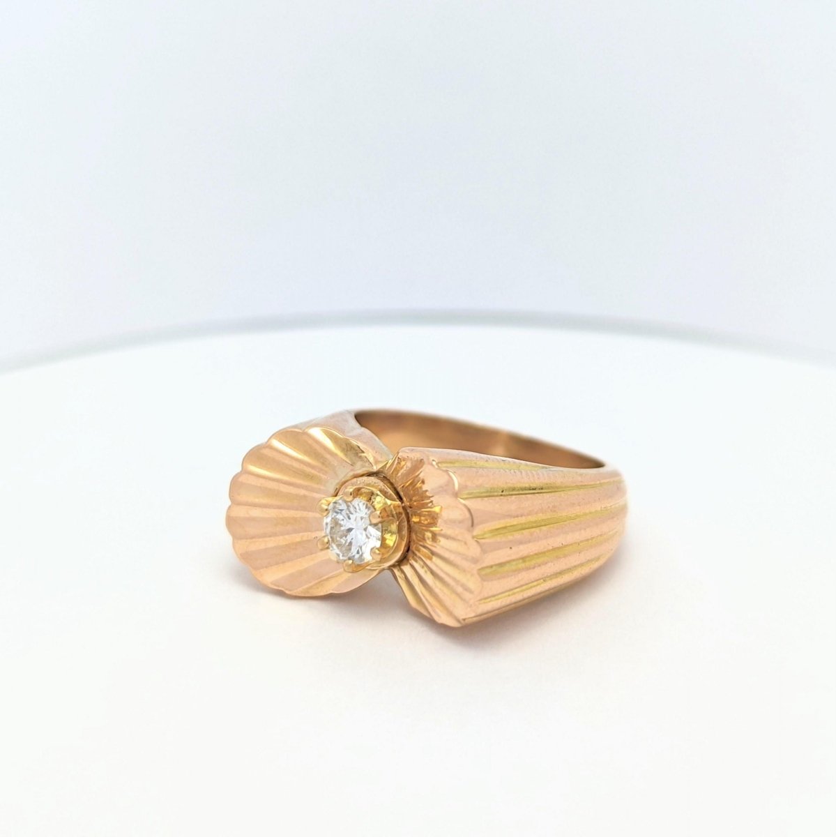 Bague en or jaune et diamant - Castafiore