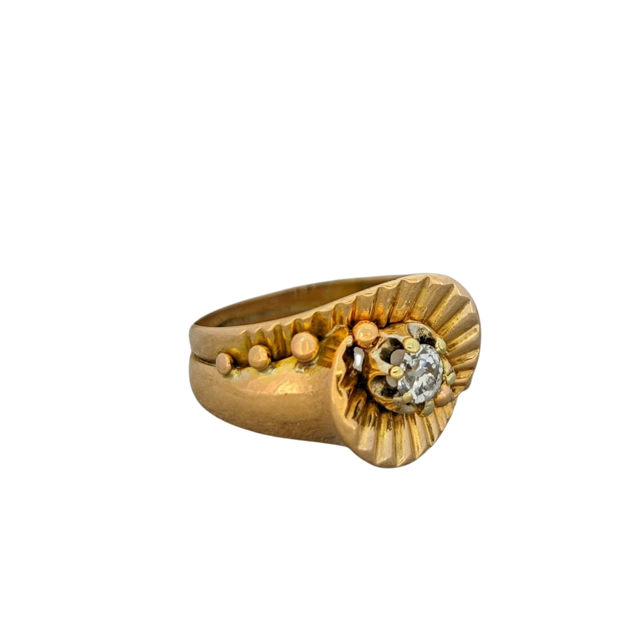 Bague en or jaune et diamant - Castafiore