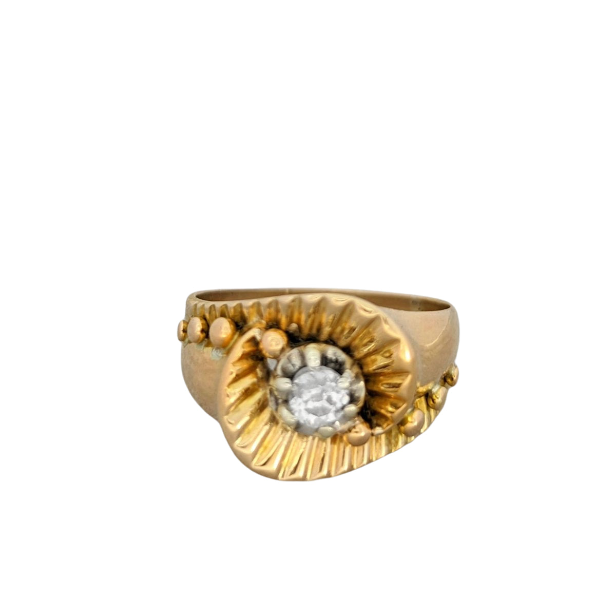 Bague en or jaune et diamant - Castafiore