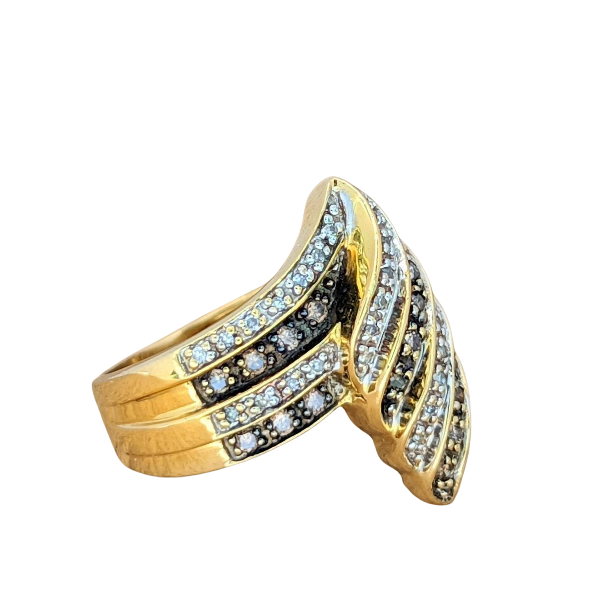 Bague en or jaune et diamants - Castafiore