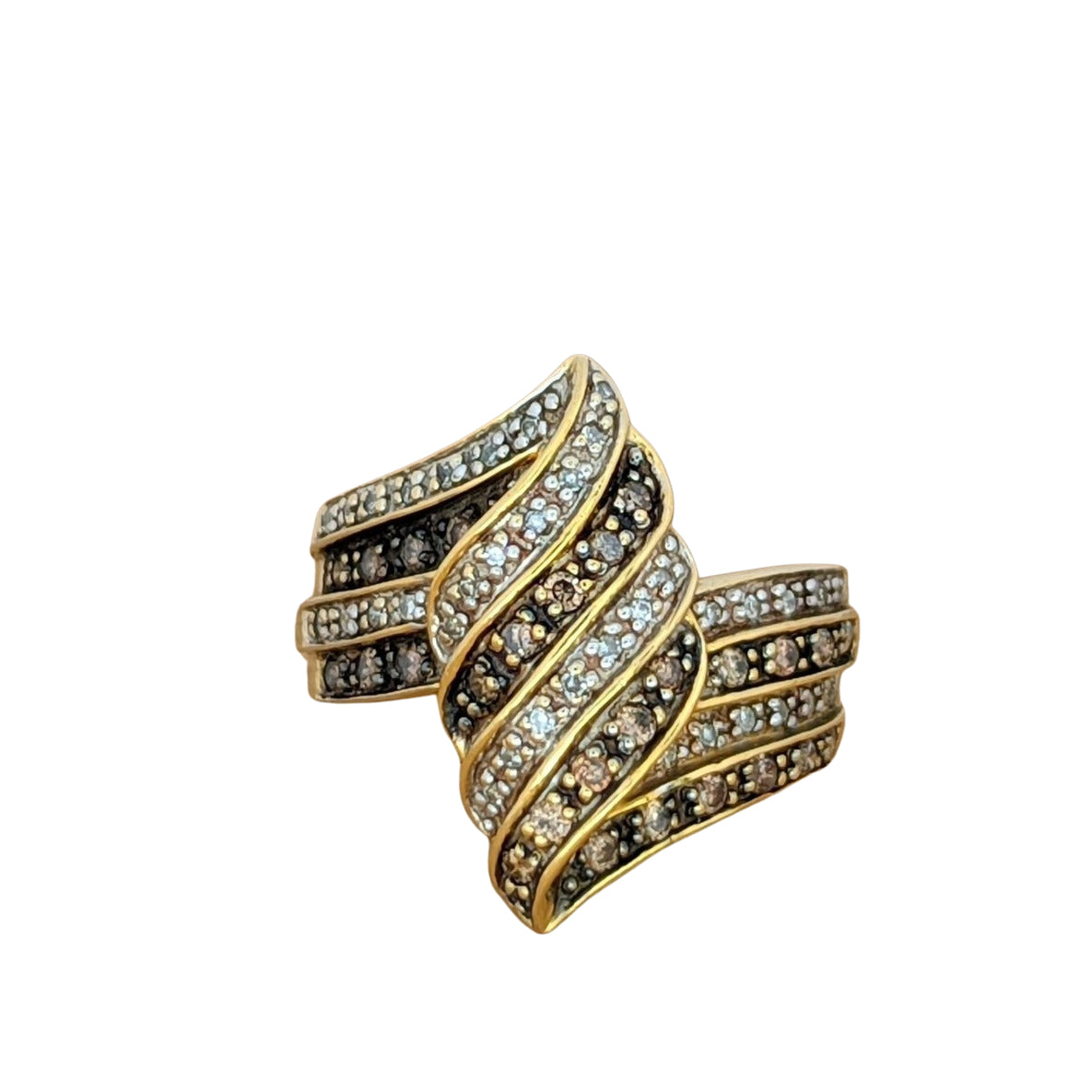 Bague en or jaune et diamants - Castafiore