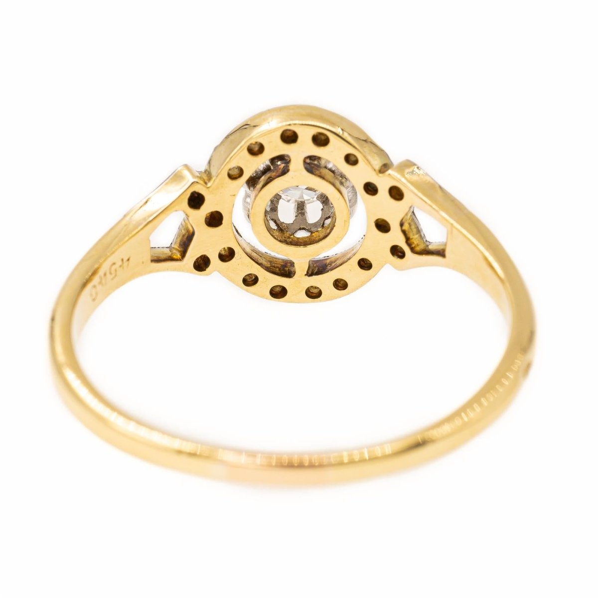 Bague en or jaune et diamants - Castafiore