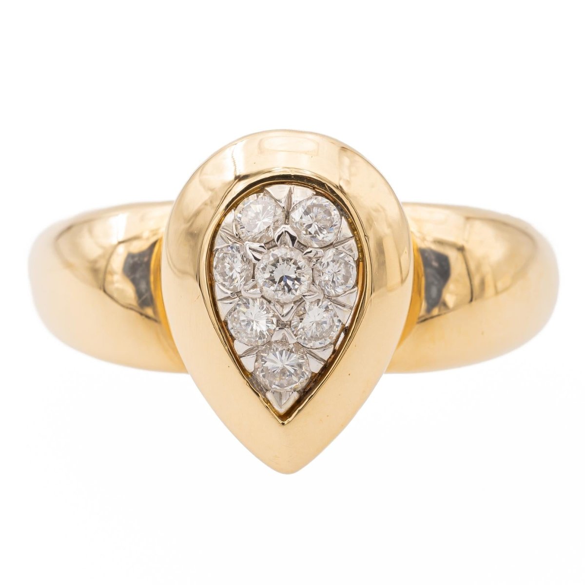 Bague en or jaune et diamants - Castafiore