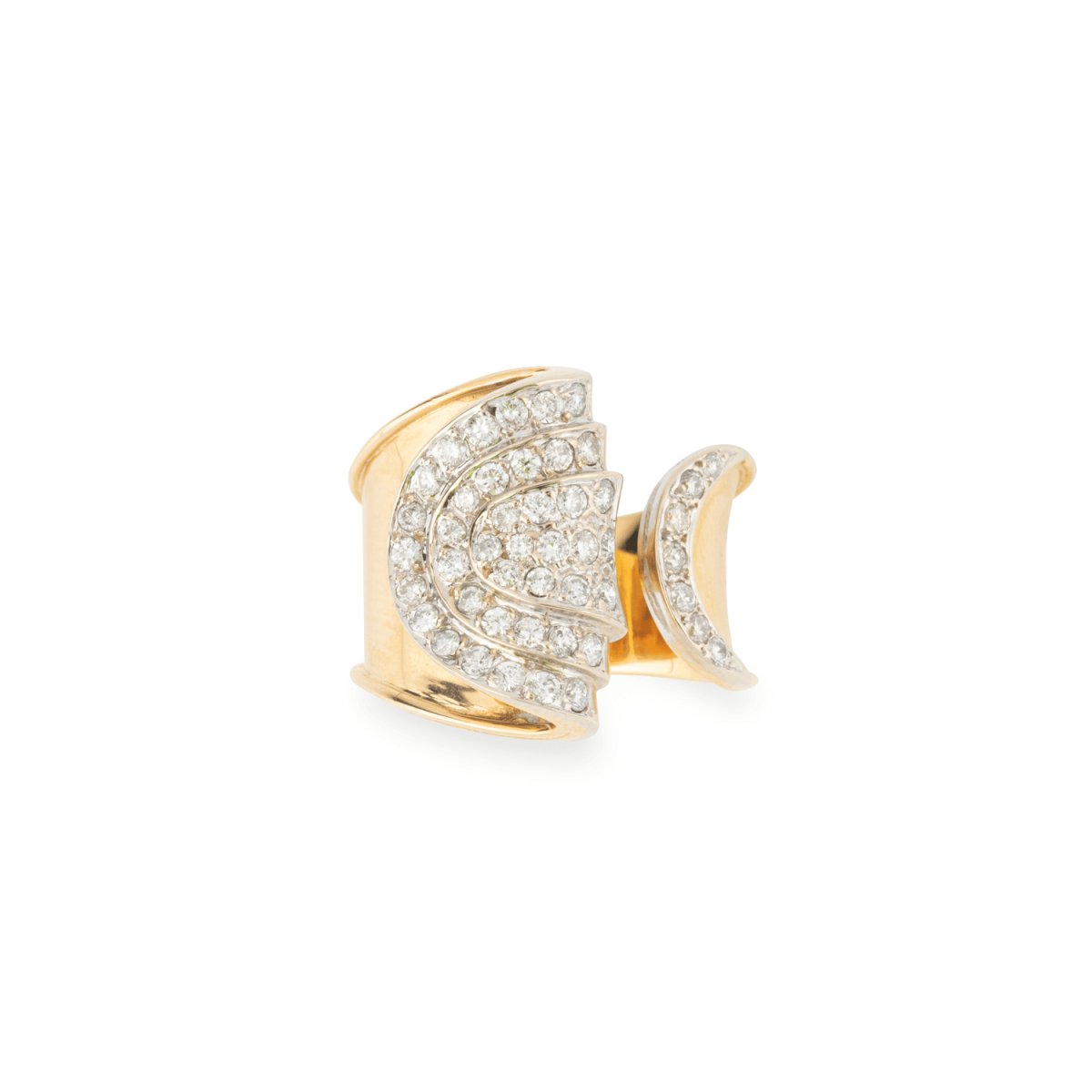 Bague en or jaune et diamants - Castafiore