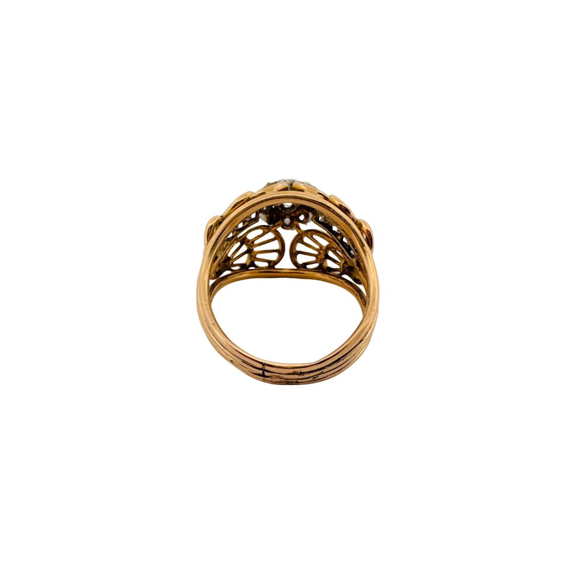Bague en or jaune et diamants - Castafiore