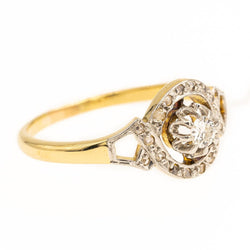 Bague en or jaune et diamants - Castafiore