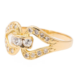 Bague en or jaune et diamants - Castafiore