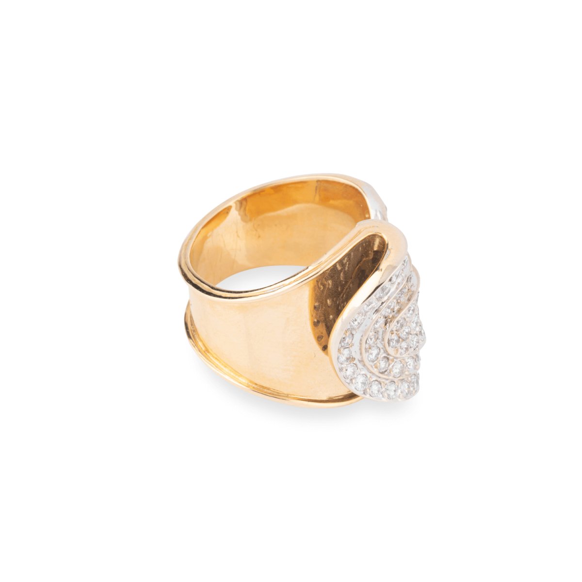 Bague en or jaune et diamants - Castafiore