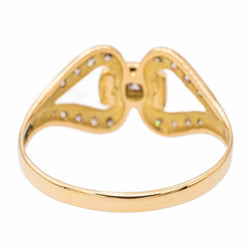 Bague en or jaune et diamants - Castafiore