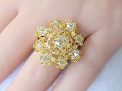 Bague en or jaune et diamants - Castafiore