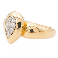 Bague en or jaune et diamants - Castafiore