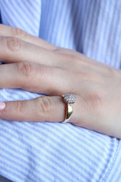 Bague en or jaune et diamants - Castafiore