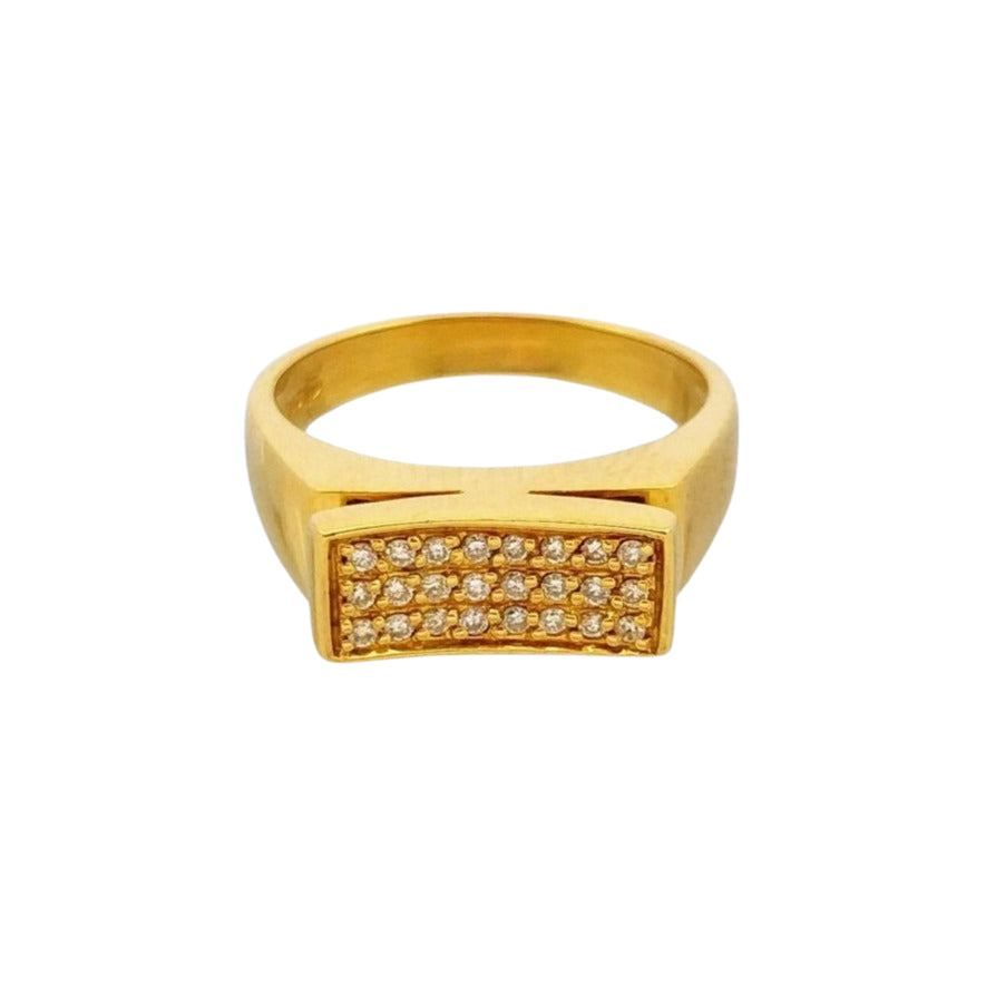 Bague en or jaune et diamants - Castafiore