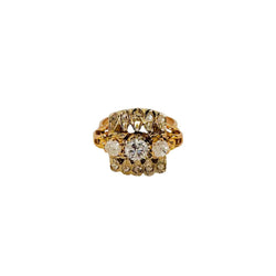 Bague en or jaune et diamants - Castafiore