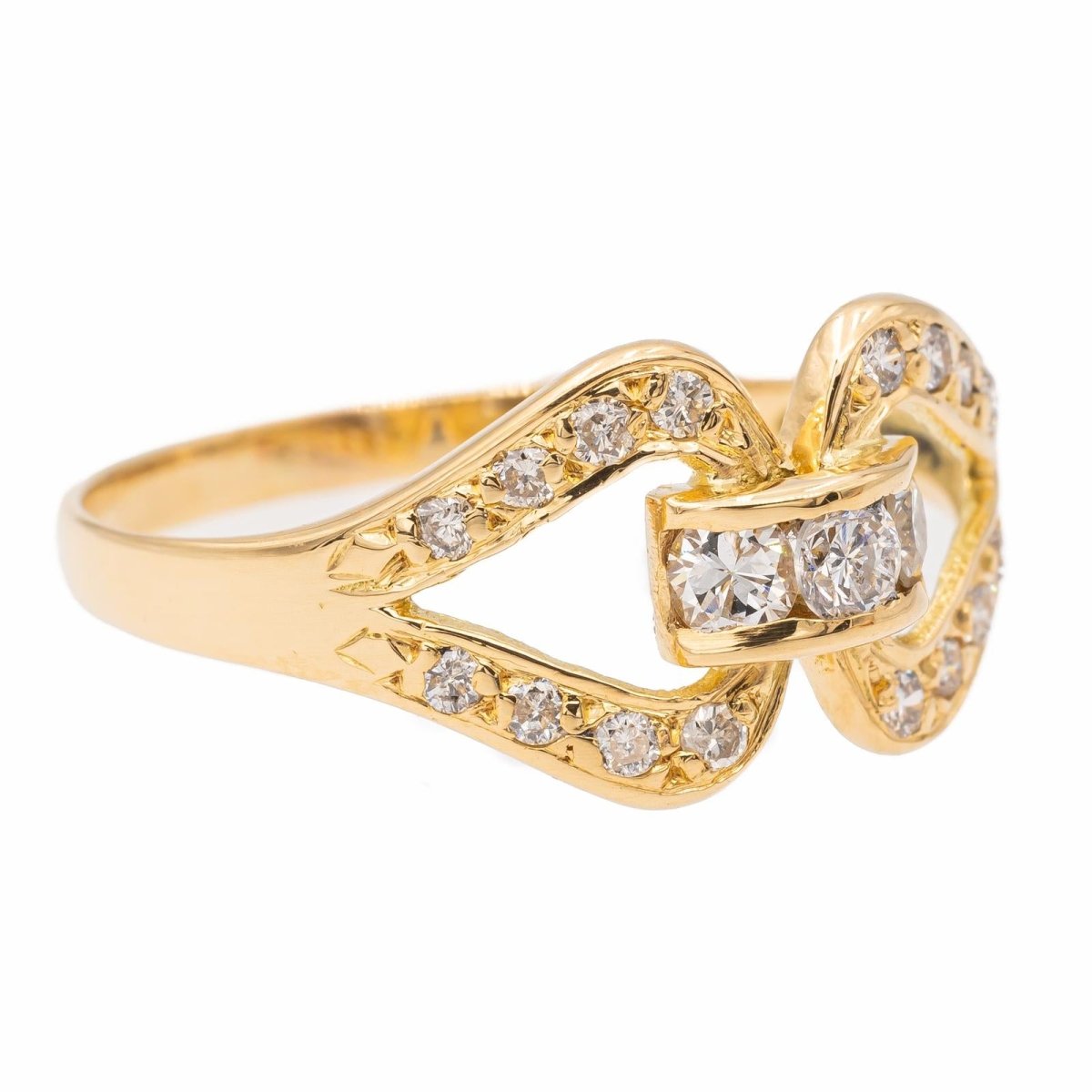 Bague en or jaune et diamants - Castafiore