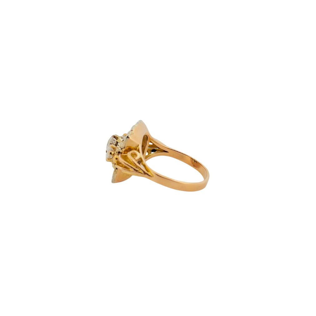 Bague en or jaune et diamants - Castafiore