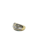 Bague en or jaune et diamants baguettes - Castafiore