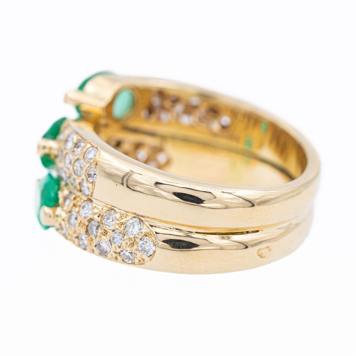 Bague en or jaune et émeraude - Castafiore