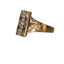 Bague en or jaune et en perles et pierres - Castafiore