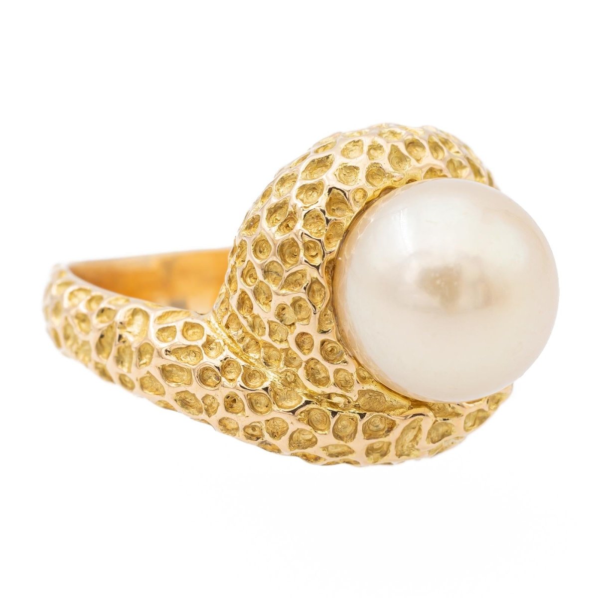Bague en or jaune et perle - Castafiore