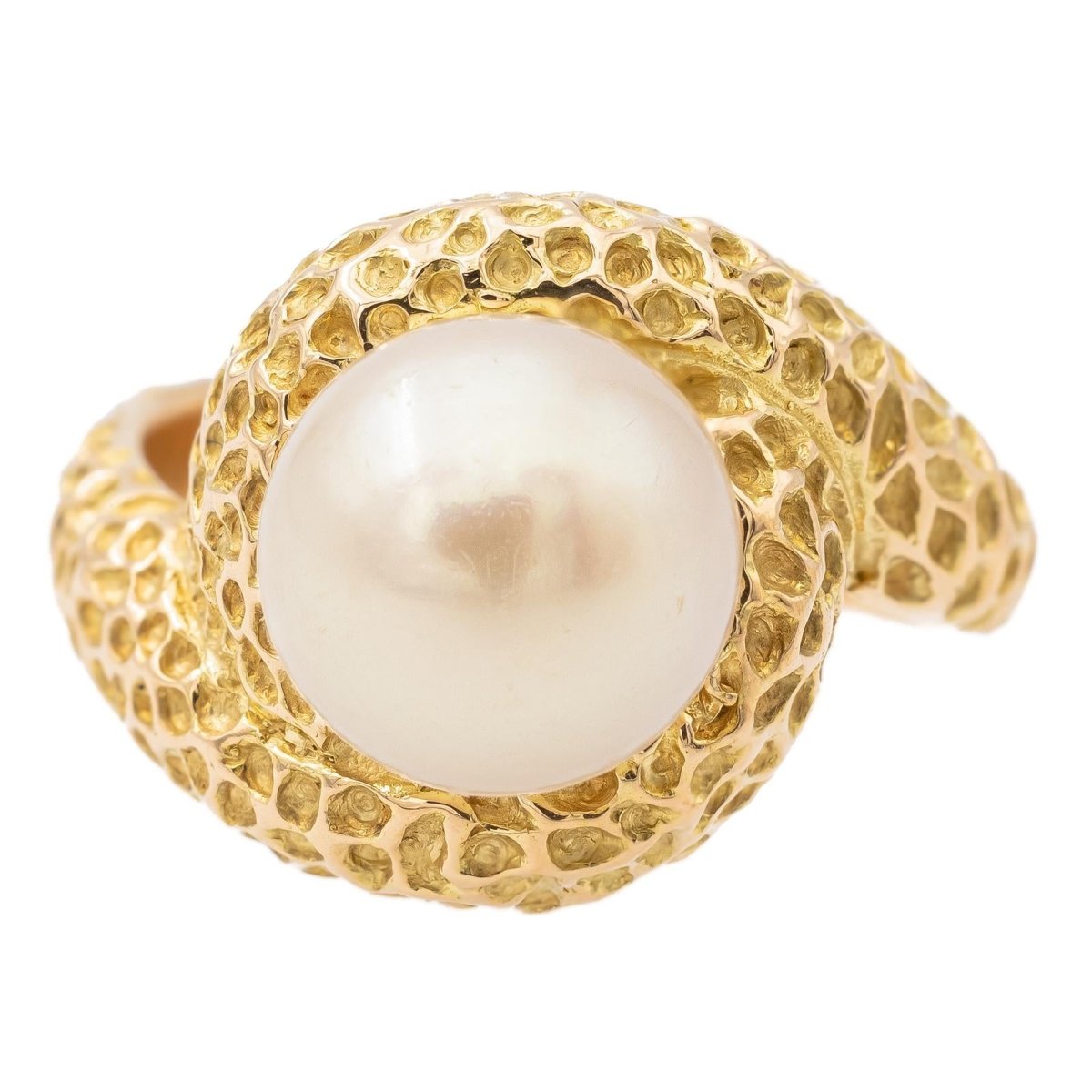 Bague en or jaune et perle - Castafiore