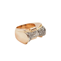 Bague en or jaune et platine, diamants - Castafiore