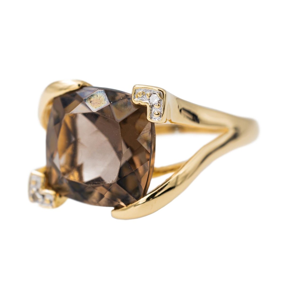 Bague en or jaune et quartz - Castafiore