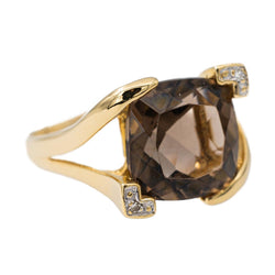 Bague en or jaune et quartz - Castafiore