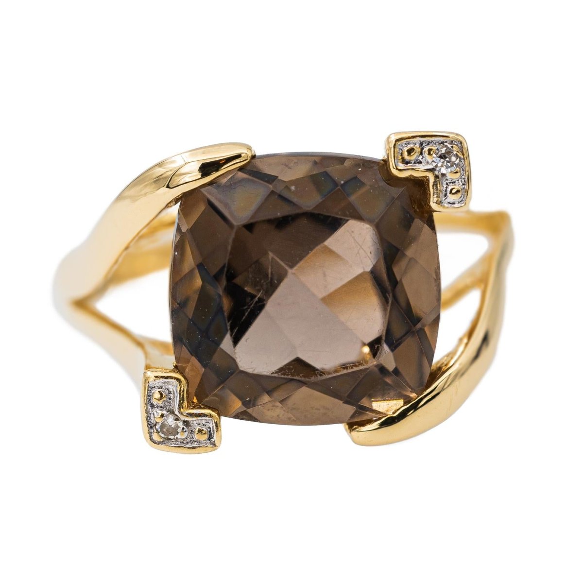 Bague en or jaune et quartz - Castafiore