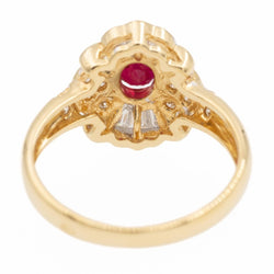 Bague en or jaune et rubis - Castafiore