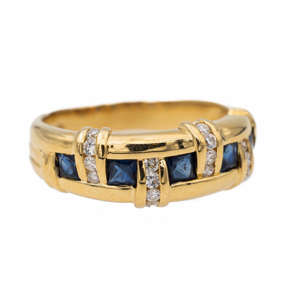 Bague en or jaune et saphir - Castafiore