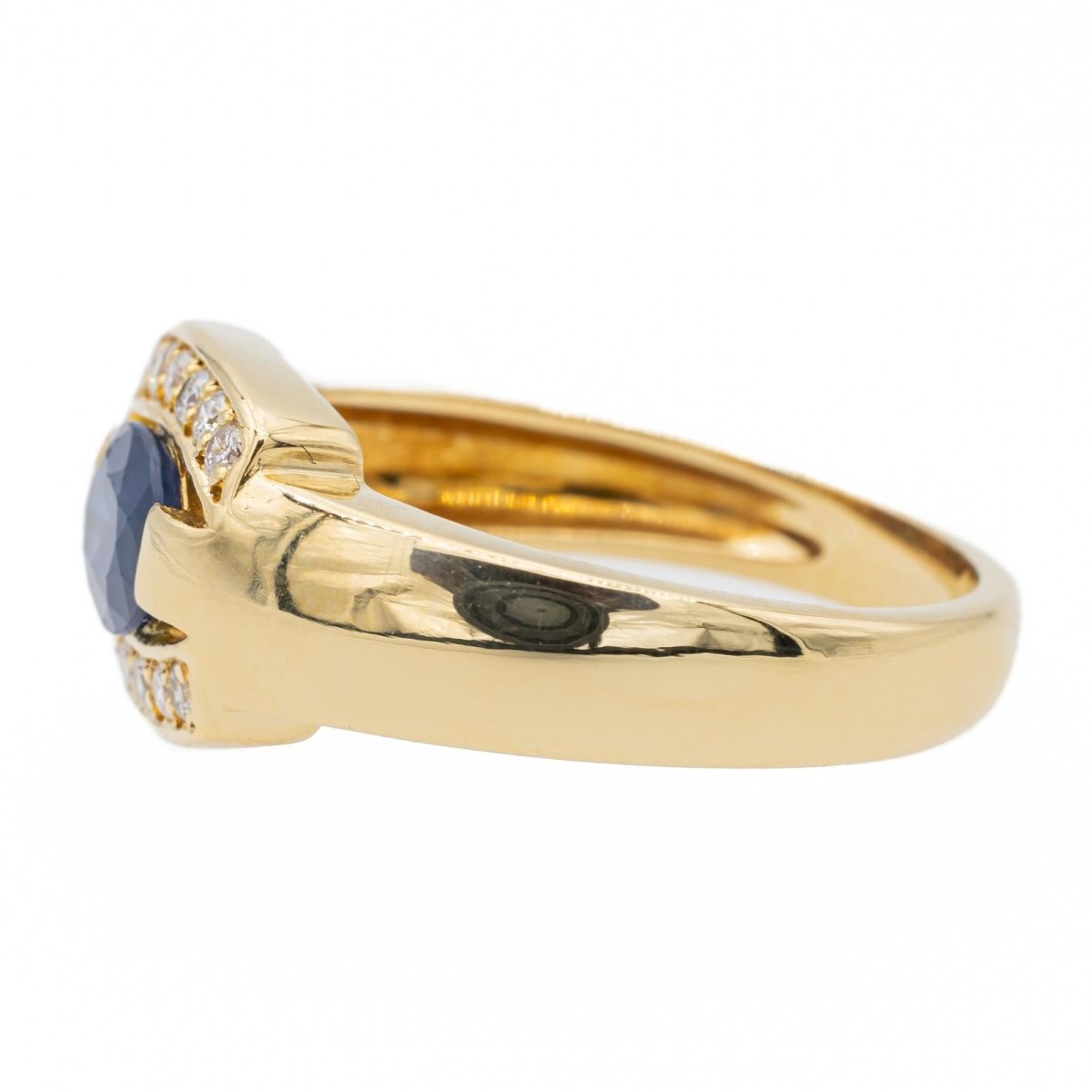 Bague en or jaune et saphir - Castafiore