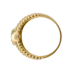 Bague en or jaune godronné et diamant - Castafiore