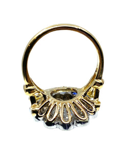 Bague en or jaune, or blanc, saphirs et diamants - Castafiore