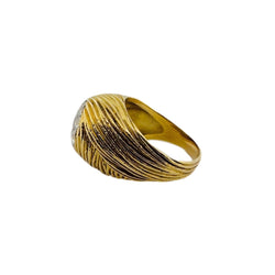 Bague en or jaune, platine et diamants - Castafiore
