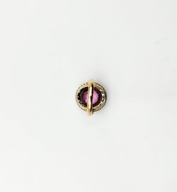 Bague en or jaune, platine et topaze rose - Castafiore
