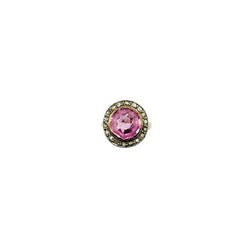 Bague en or jaune, platine et topaze rose - Castafiore