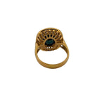 Bague en or jaune saphir et diamants - Castafiore