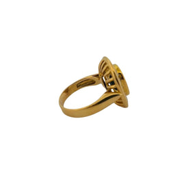 Bague en or jaune saphir et diamants - Castafiore