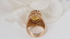 Bague en or rose et citrine - Castafiore