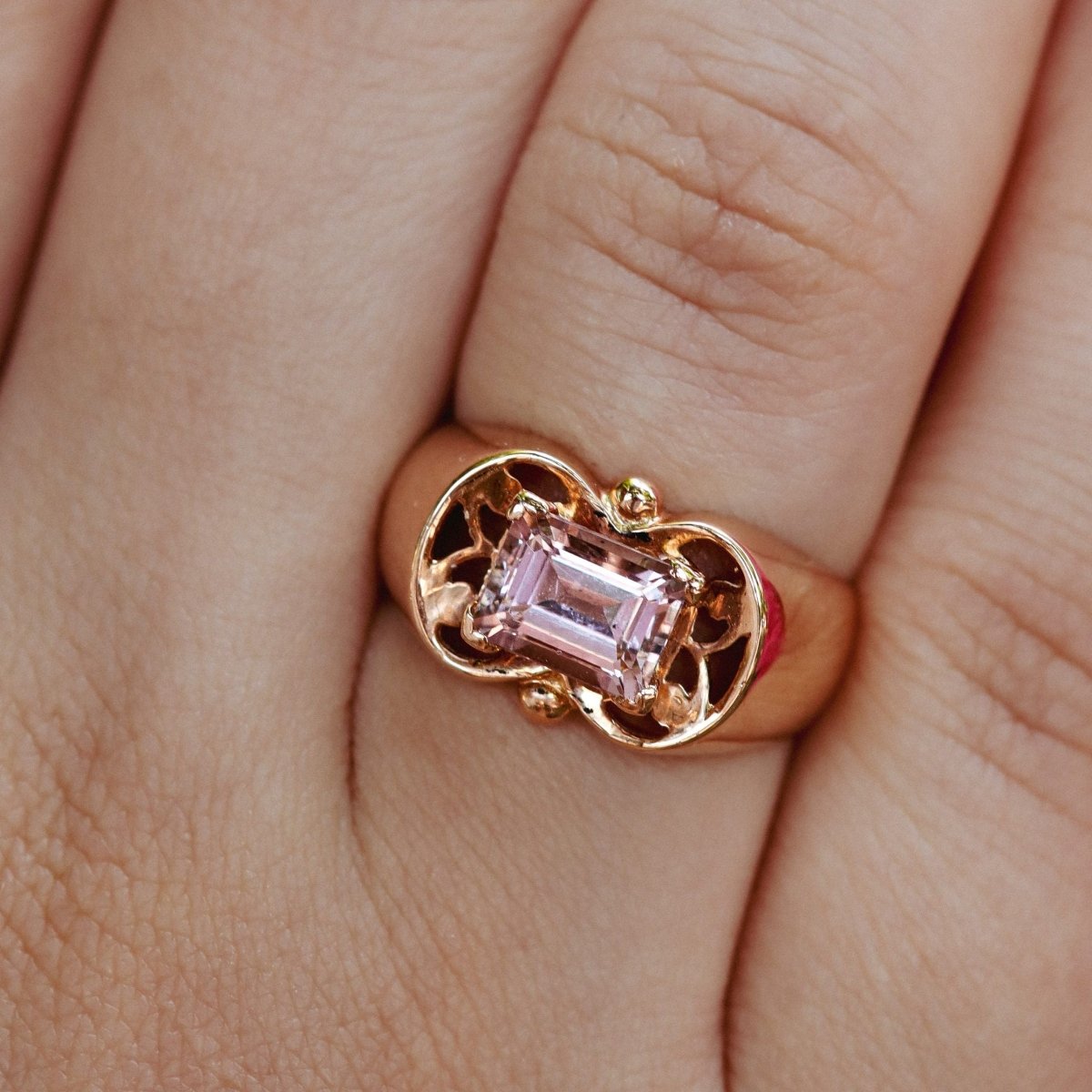 Bague deals or rose morganite