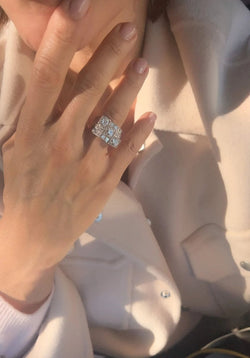 Bague en platine Art Déco - Castafiore