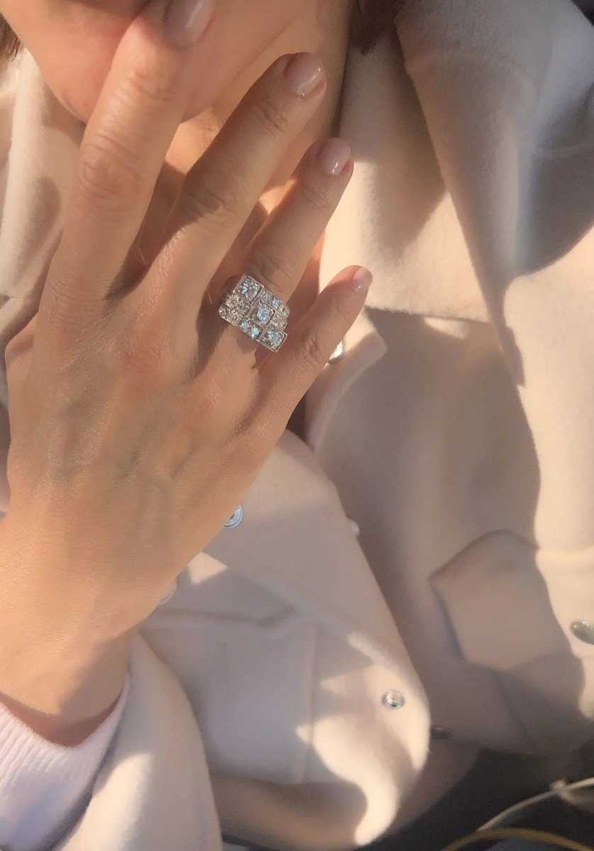 Bague en platine Art Déco - Castafiore