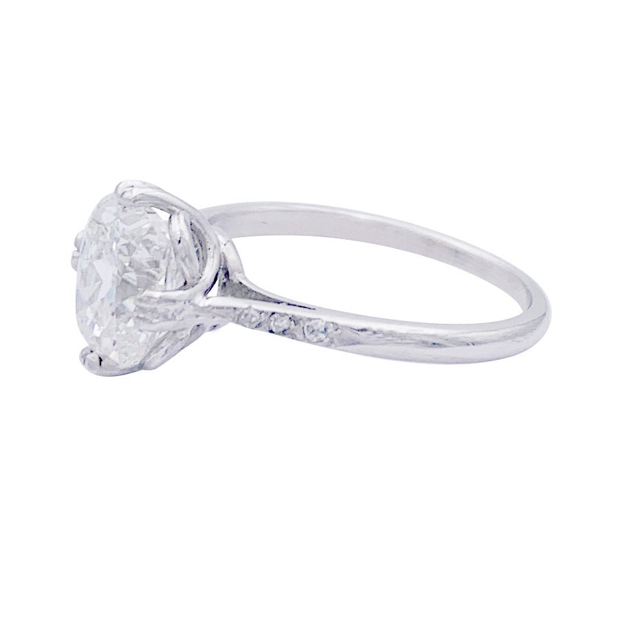 Bague en platine, diamant taille ancienne. - Castafiore