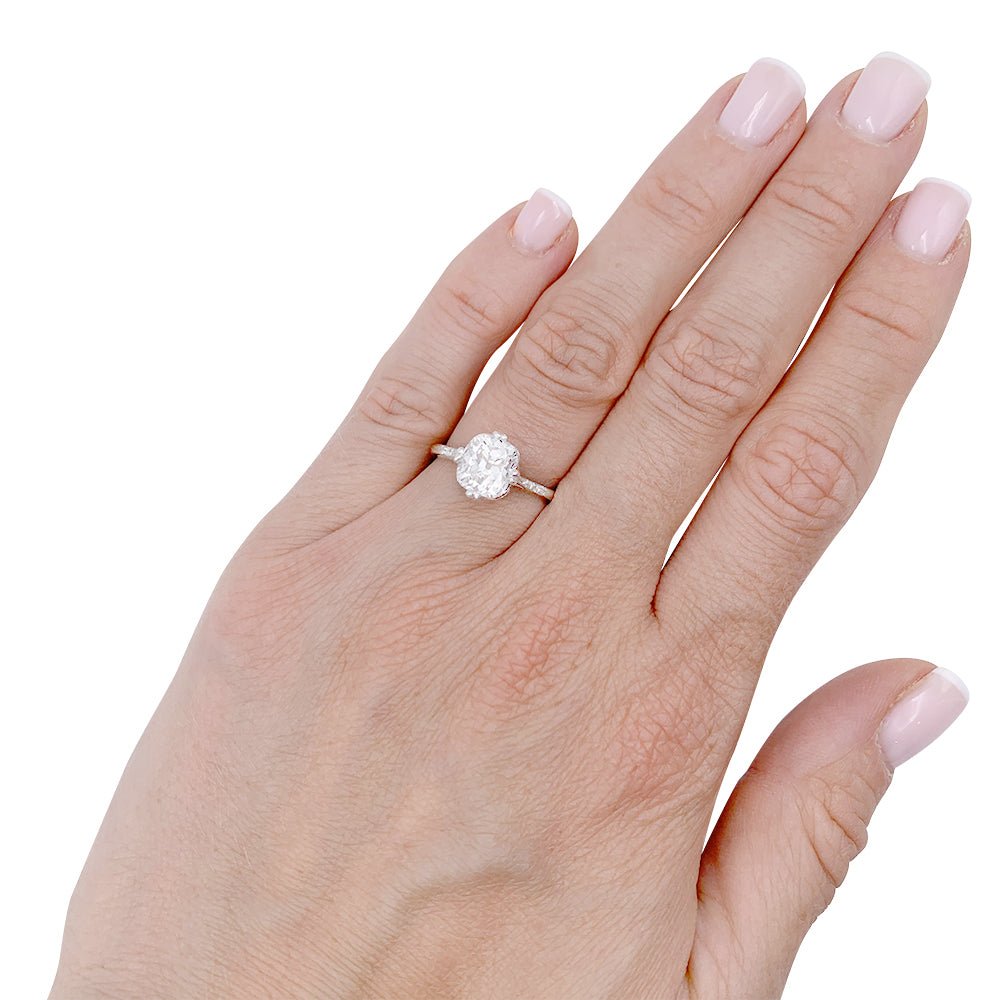Bague en platine, diamant taille ancienne. - Castafiore