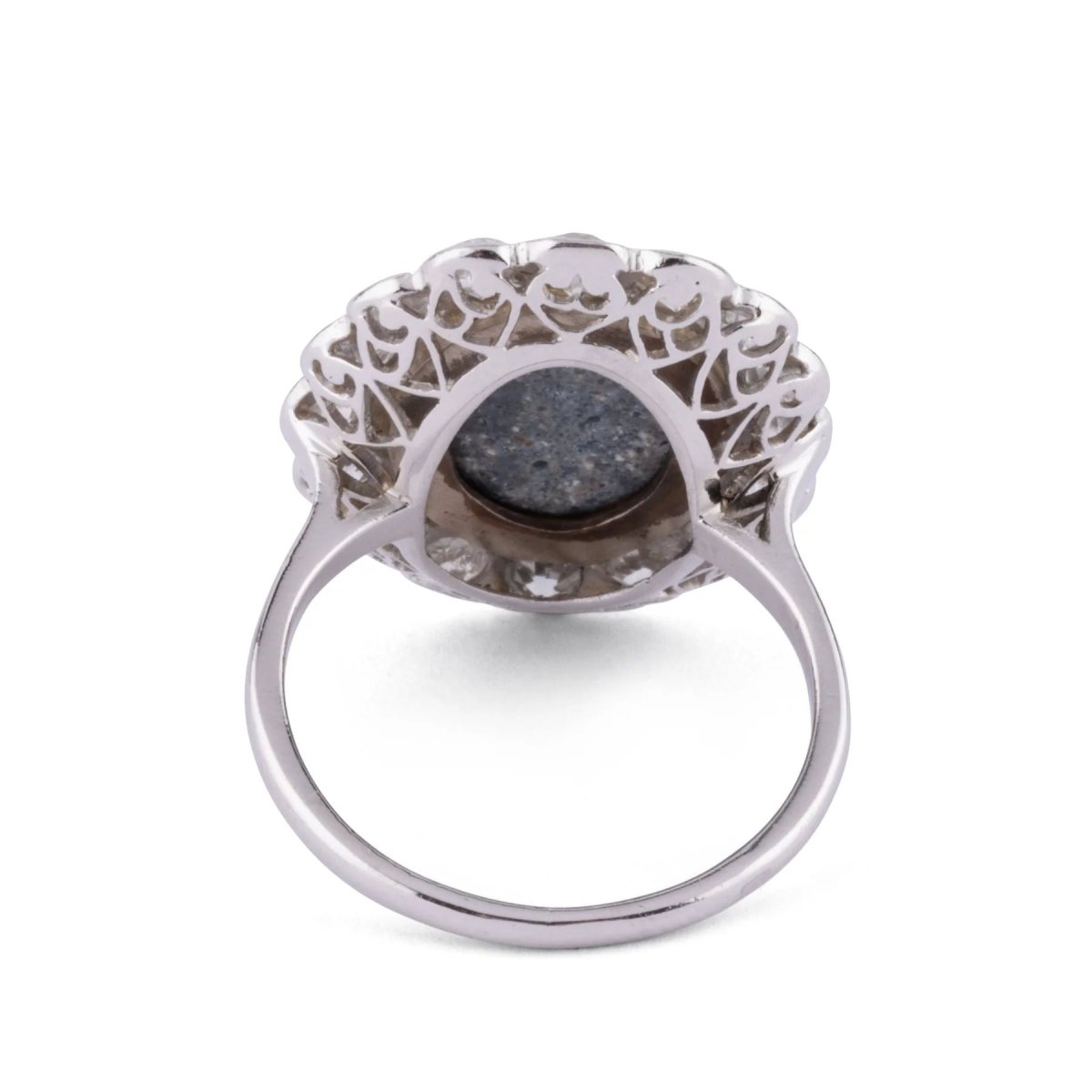 Bague en platine diamants et opale - Castafiore