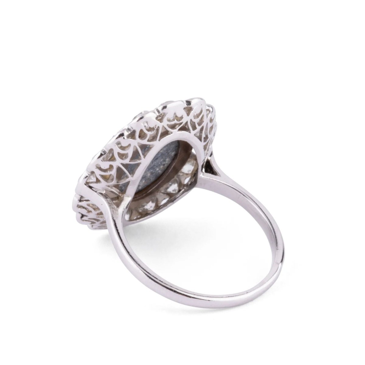 Bague en platine diamants et opale - Castafiore