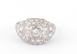 Bague en platine et diamant des années 1930 - Castafiore