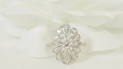 Bague en platine et diamants - Castafiore