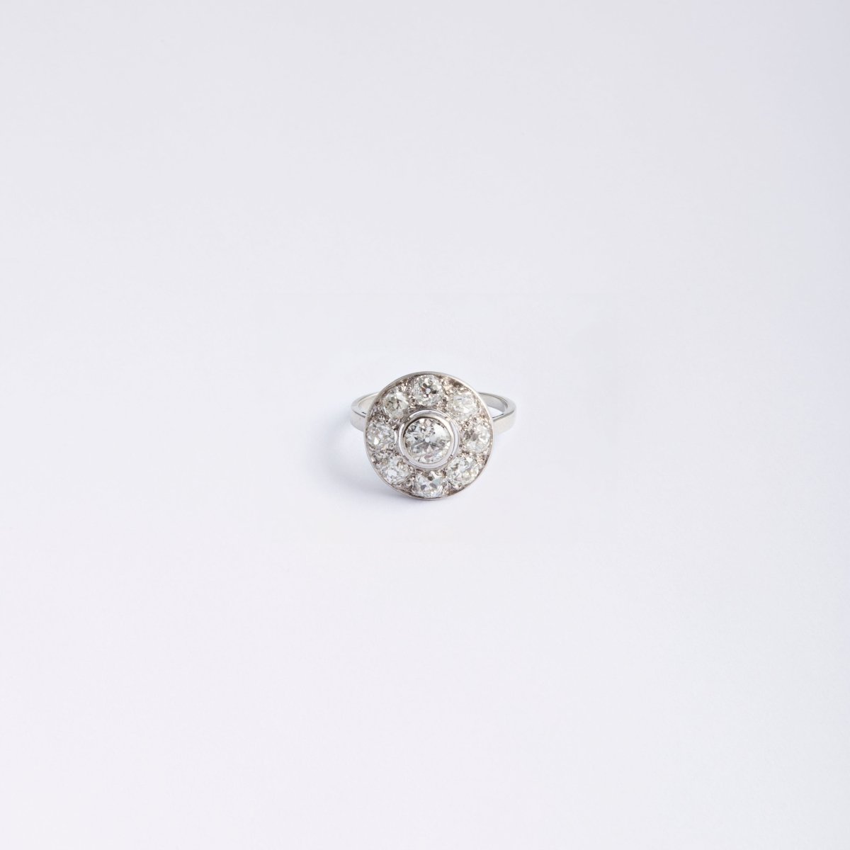 Bague en platine sertie de diamants - Castafiore